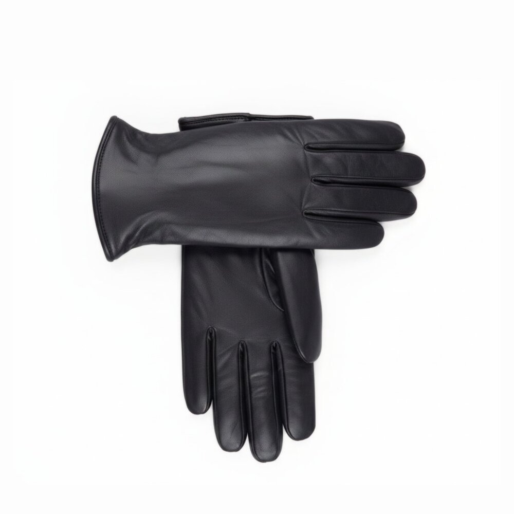 TELLARO Premium Shearling Sheepskin Fur Lined Leather Gloves - Black - Picture 3 of 5